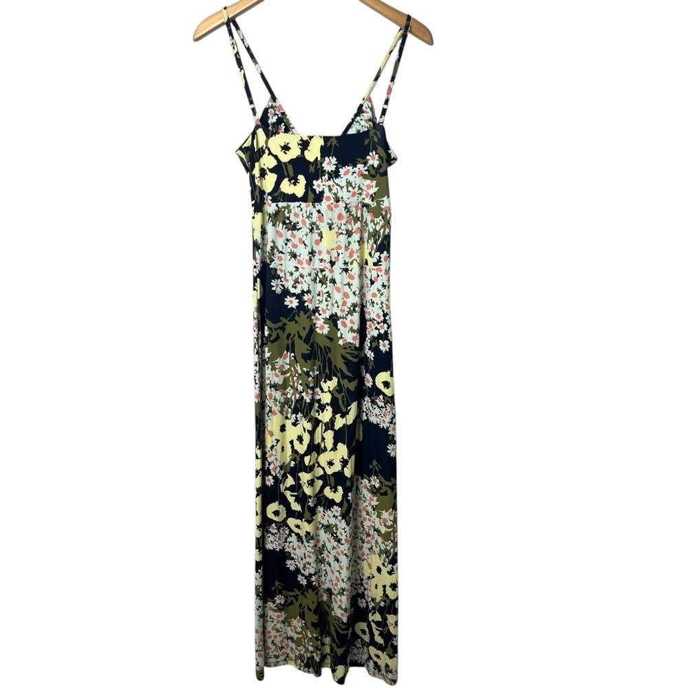 Free People Floral Maxi Dress Size Small V Neckline Spaghetti Straps - Picture 3 of 7